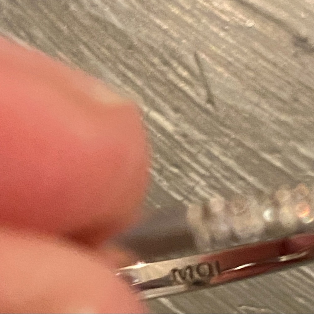 Charles & Colvard 14k White Gold Moissanite Halo Ring- Size 8 - Picture 5 of 8